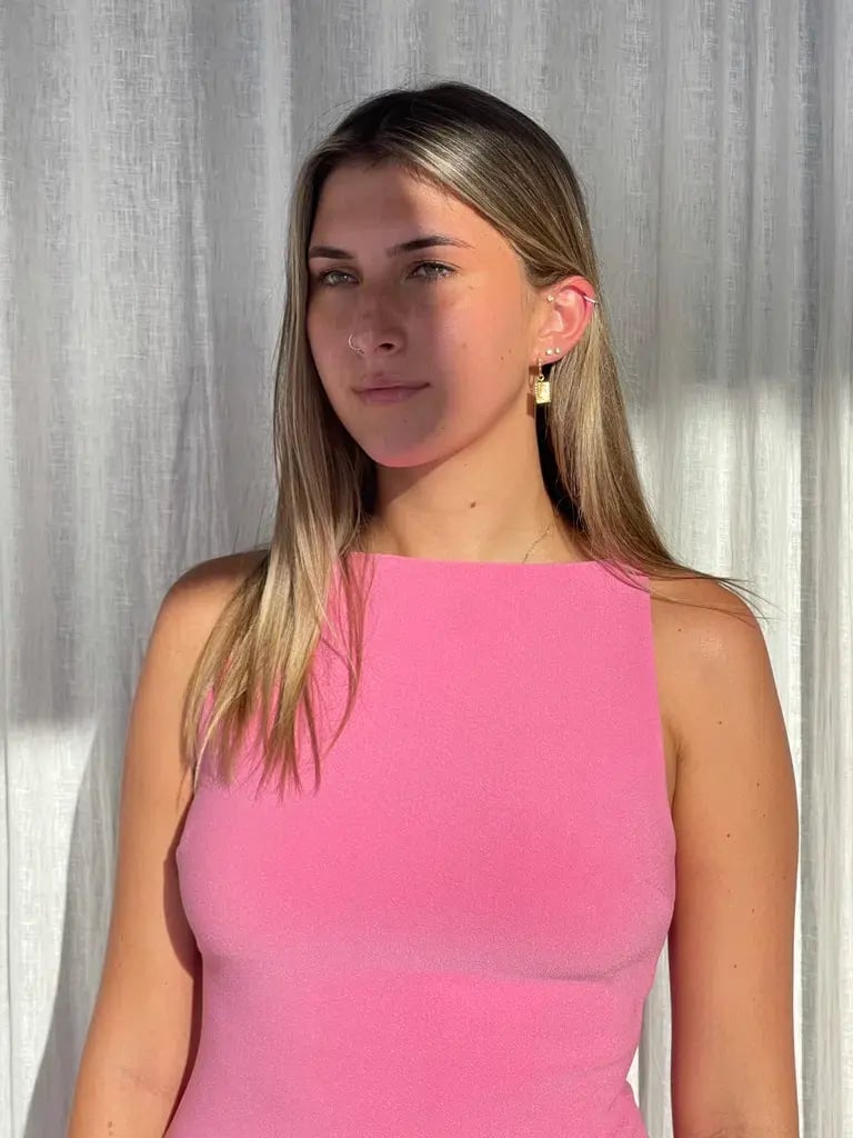 Bec & Bridge Clover Mini Dress Pink Size 10 photo 5