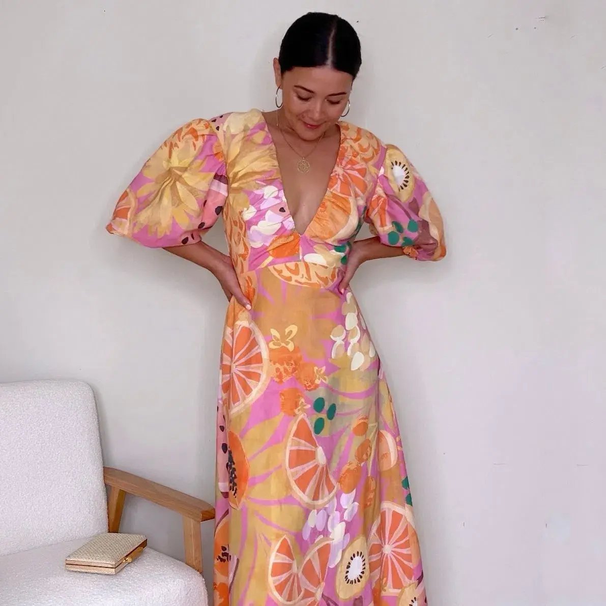 By Nicola Bolero Maxi Dress in Fruit Punch Size 8 photo 2