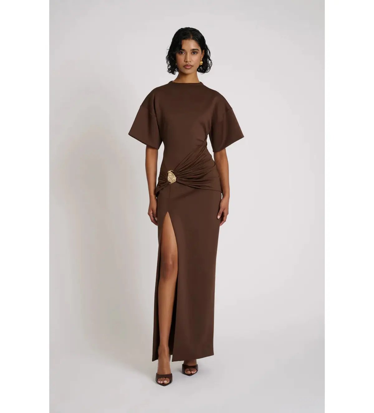 Eliya The Label Aldo Maxi Dress Chocolate Size 12 photo 2