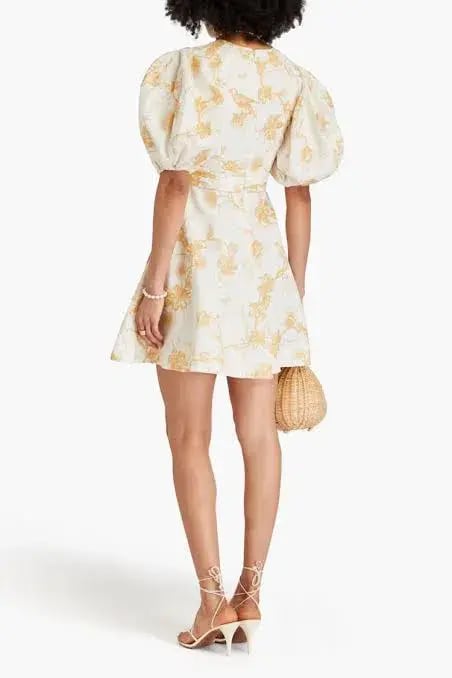 Zimmermann Wrap Mini Keira Beige Size AU 8 photo 4