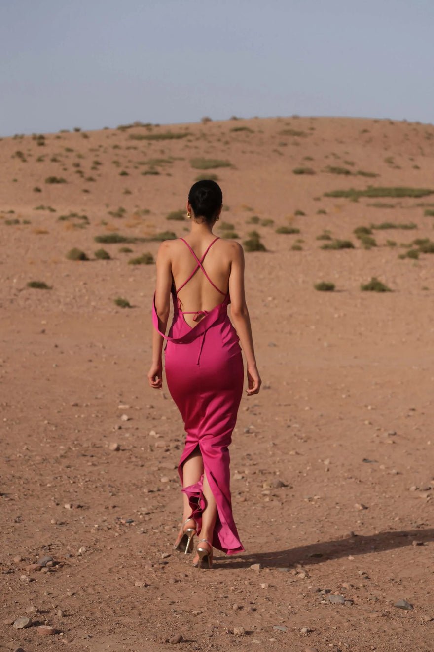 Elle Zeitoune Heather Dress | Mulberry Pink photo 3
