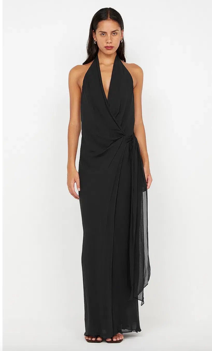 Bec Bridge Soneva Wrap Dress Black Size 8 photo 2