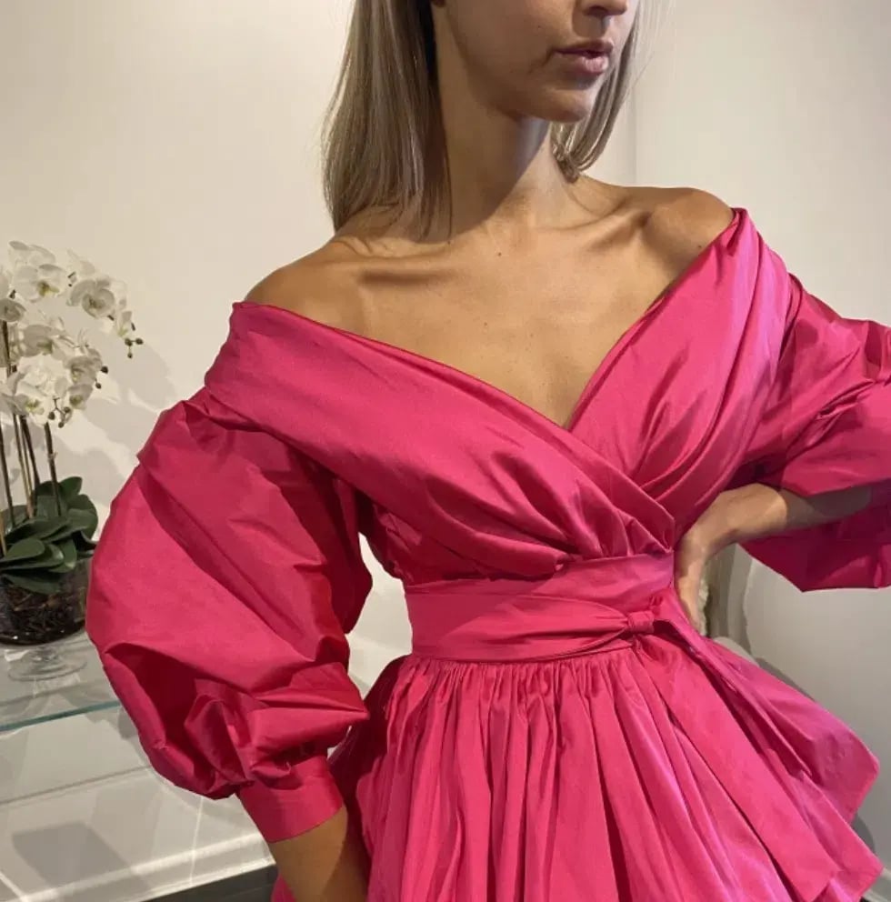 Alin Le Kal Chloe Dress Fuchsia Pink Size 6 photo 2
