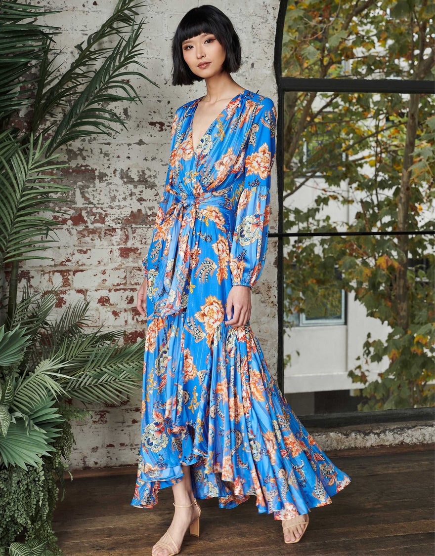 Elliatt Balance Dress, Blue Multi photo 4