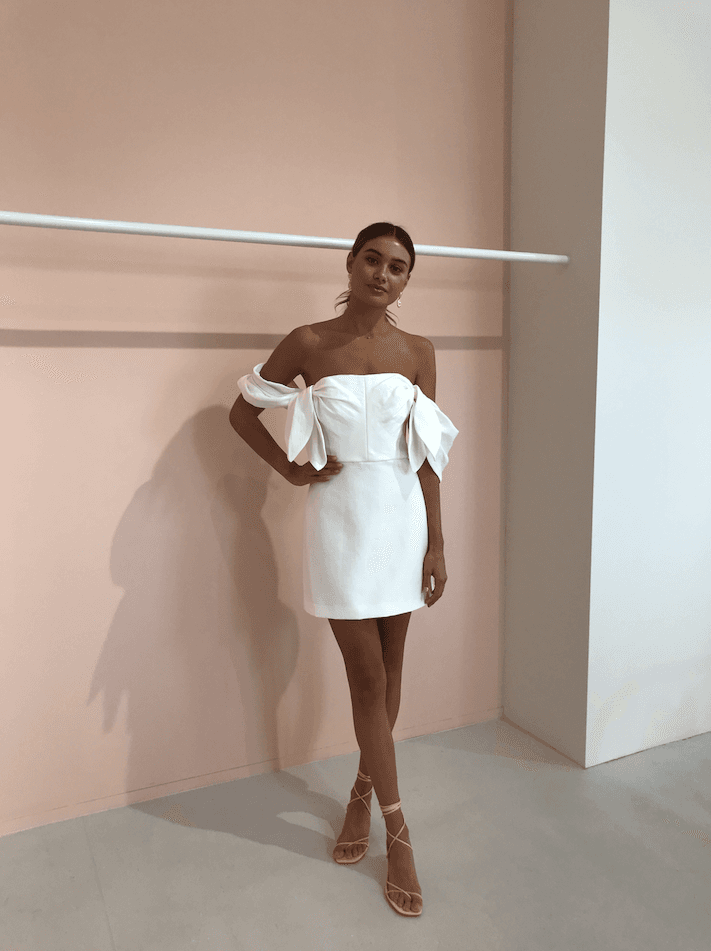 Acler Selkin Dress Ivory White Size 6 photo 6