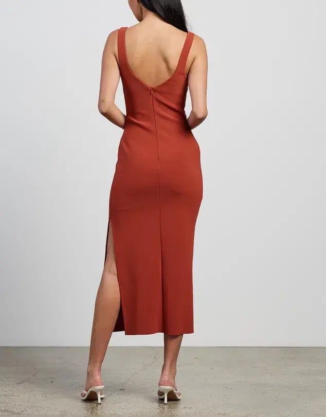 BEC + BRIDGE Joelle Midi Dress ORANGE Size AU 6 photo 4