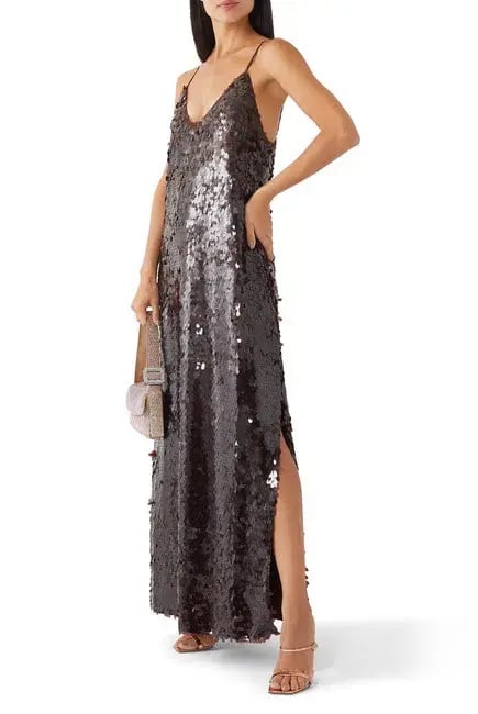 Alemais Geanie Sequin Gown Chocolate Brown Size 8 AU photo 20