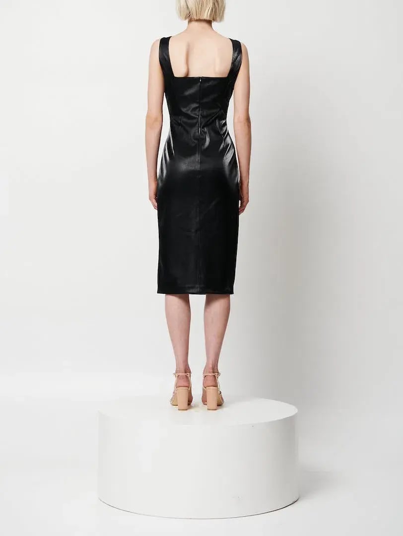 Elliatt Grevillea Midi Dress in Black Size 8 photo 3