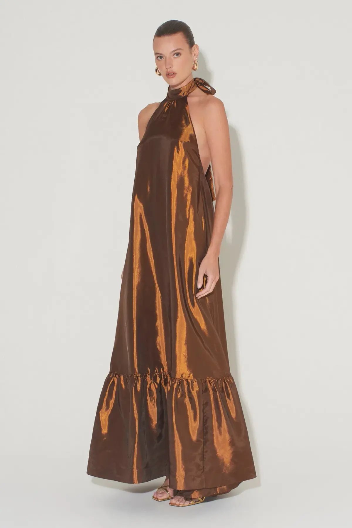 Hansen and Gretel Gateau Gown Metallic Size 12 photo 2