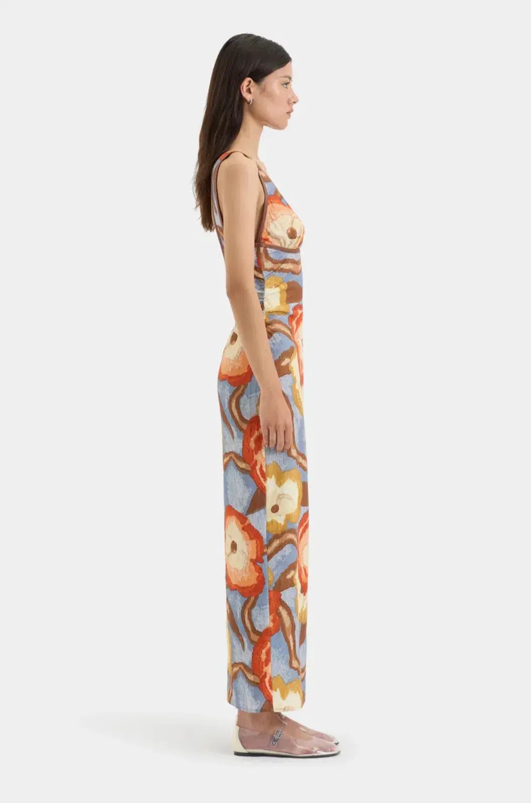 Sir The Label Avery V Neck Midi Dress in Multi Floral Size 1 / AU 8 photo 3