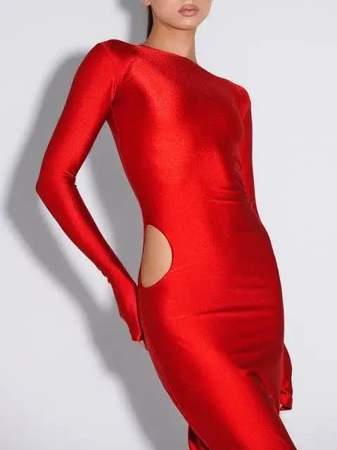 Effie Kats Meika Gown Cherry Red Size AU 10 photo 3