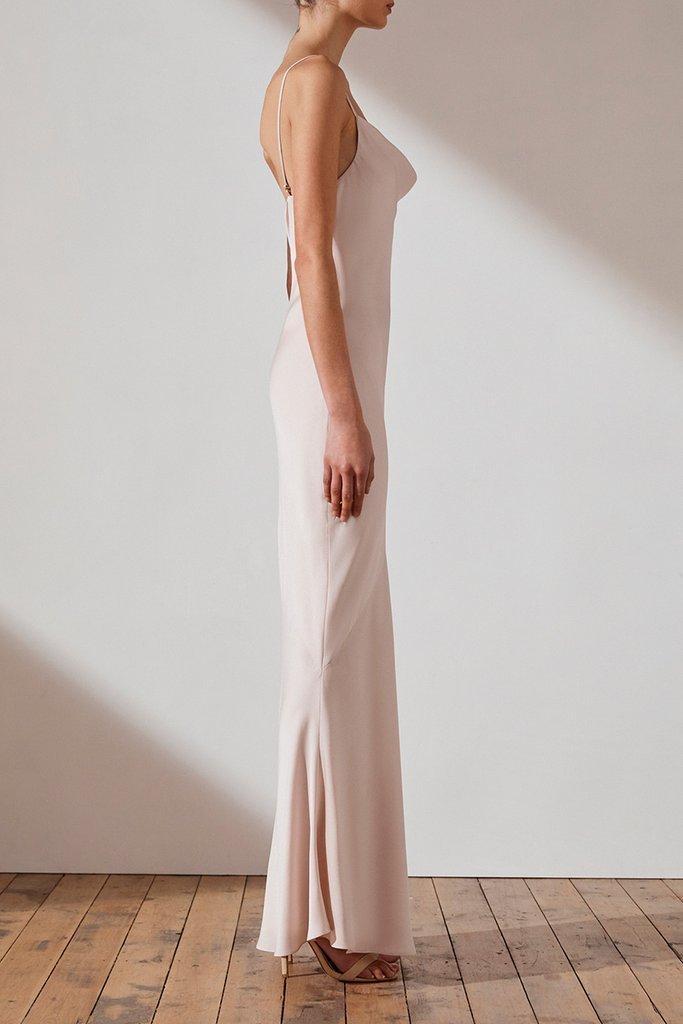 Shona Joy Luxe 'Porcelain' Bias Cowl Slip Dress Blush Size 8 photo 3
