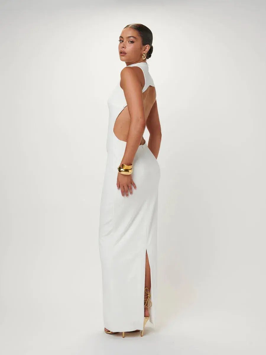 Effie Kats Ambre Gown White Size 8 photo 3