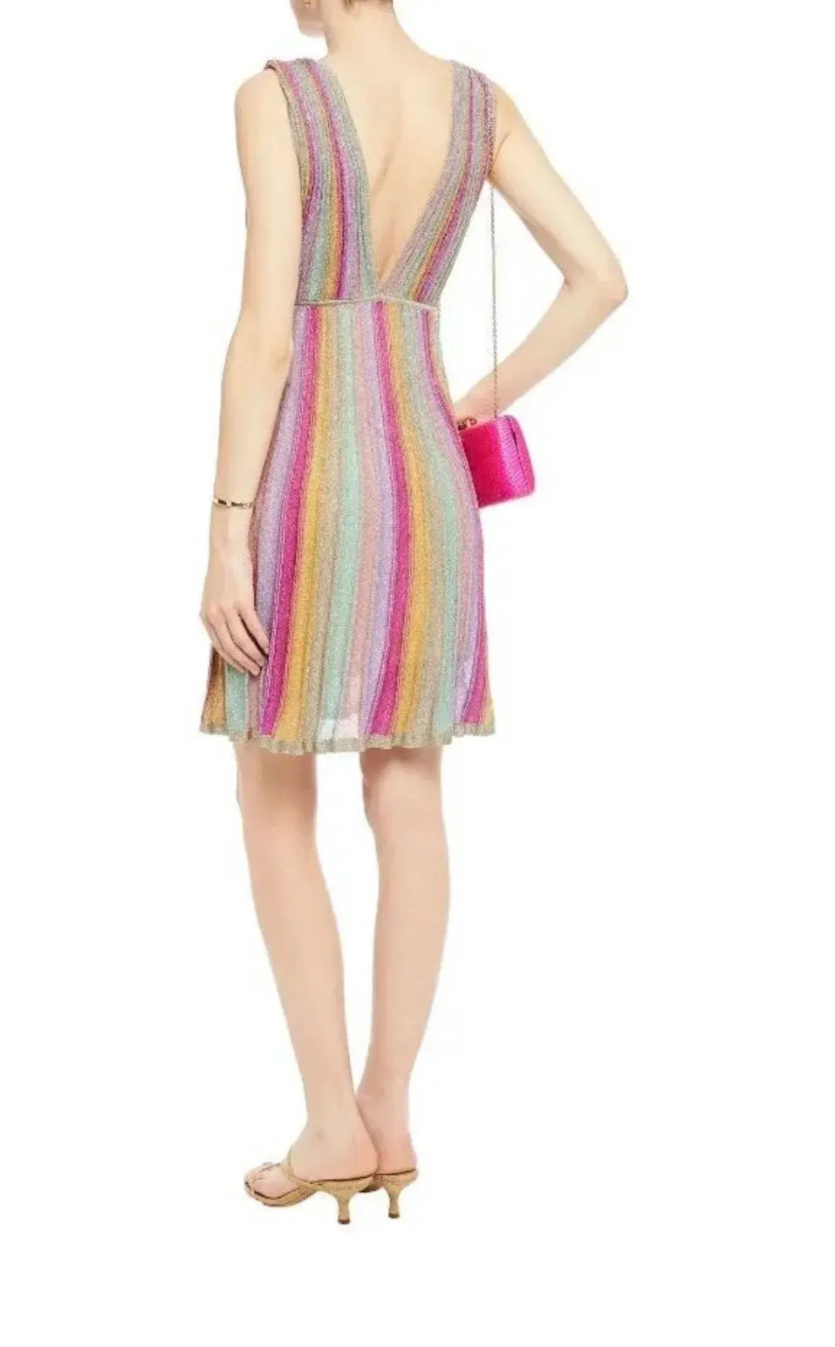 Missoni Rainbow Crochet Metallic Knit Size AU 10 photo 2