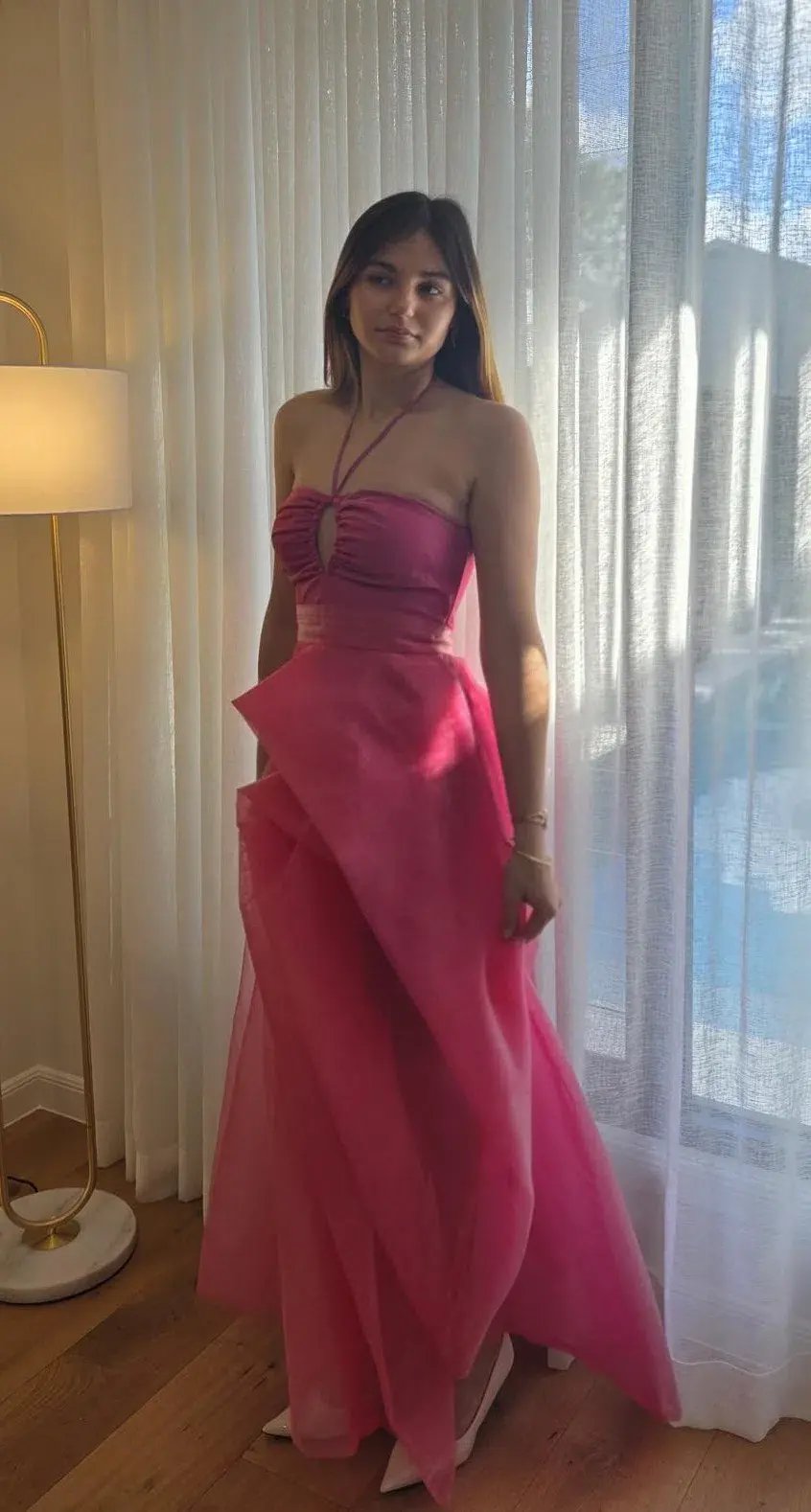 Elle Zietoune Laylani Maxi Dress Pink Size 8 photo 4