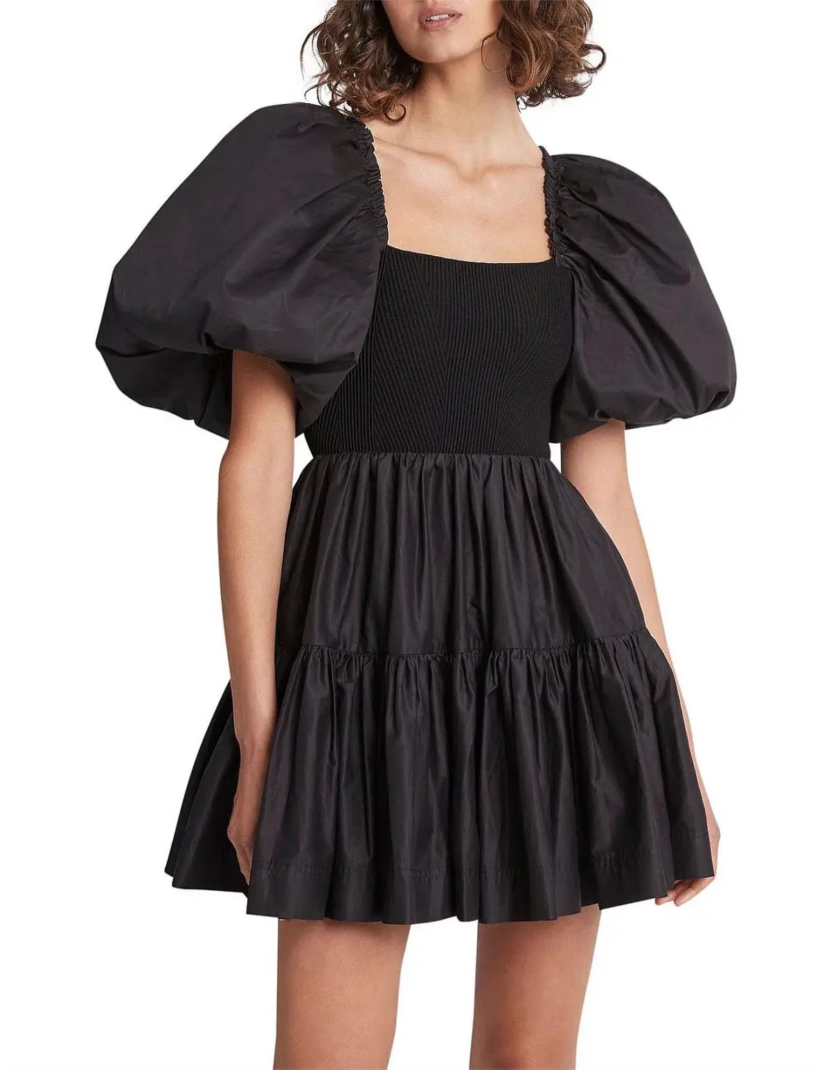 Aje Casa Puff Sleeve Mini Dress Black Size 10 photo 2