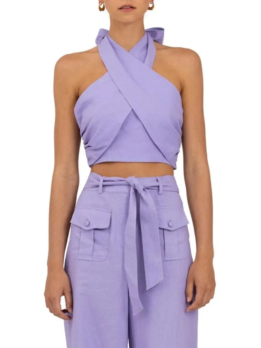 The Wolfgang Sahara Linen Set Lilac Size 6 photo 4