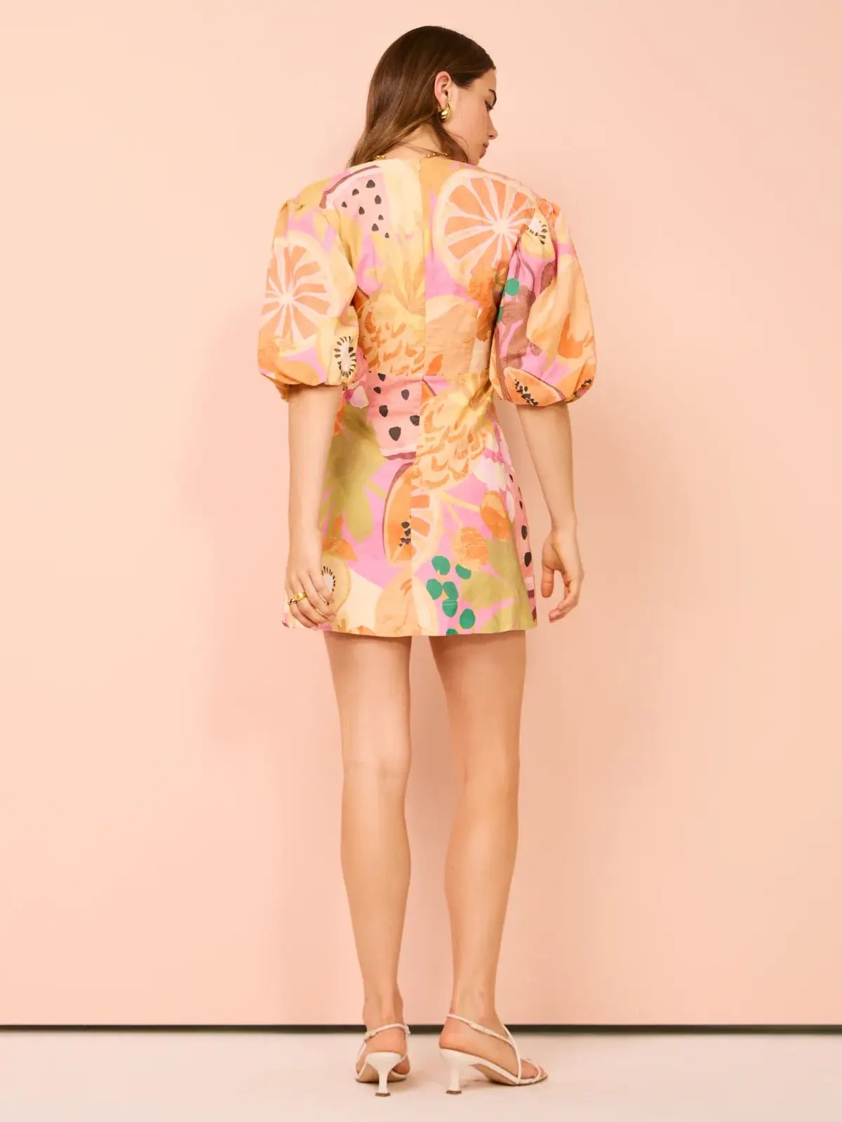 By Nicola Bolero Gathered Neckline Mini Dress In Fruit Punch Size AU 8 photo 3