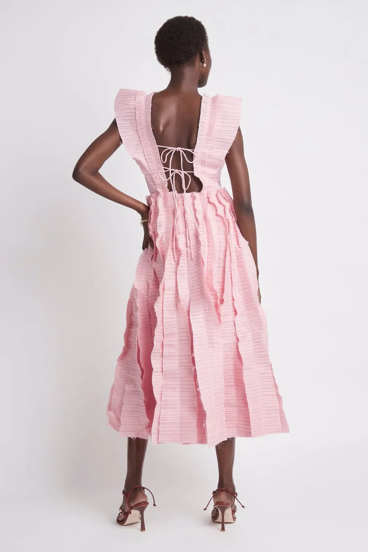 Aje Hybrid Midi Dress Pink Size 6 photo 4