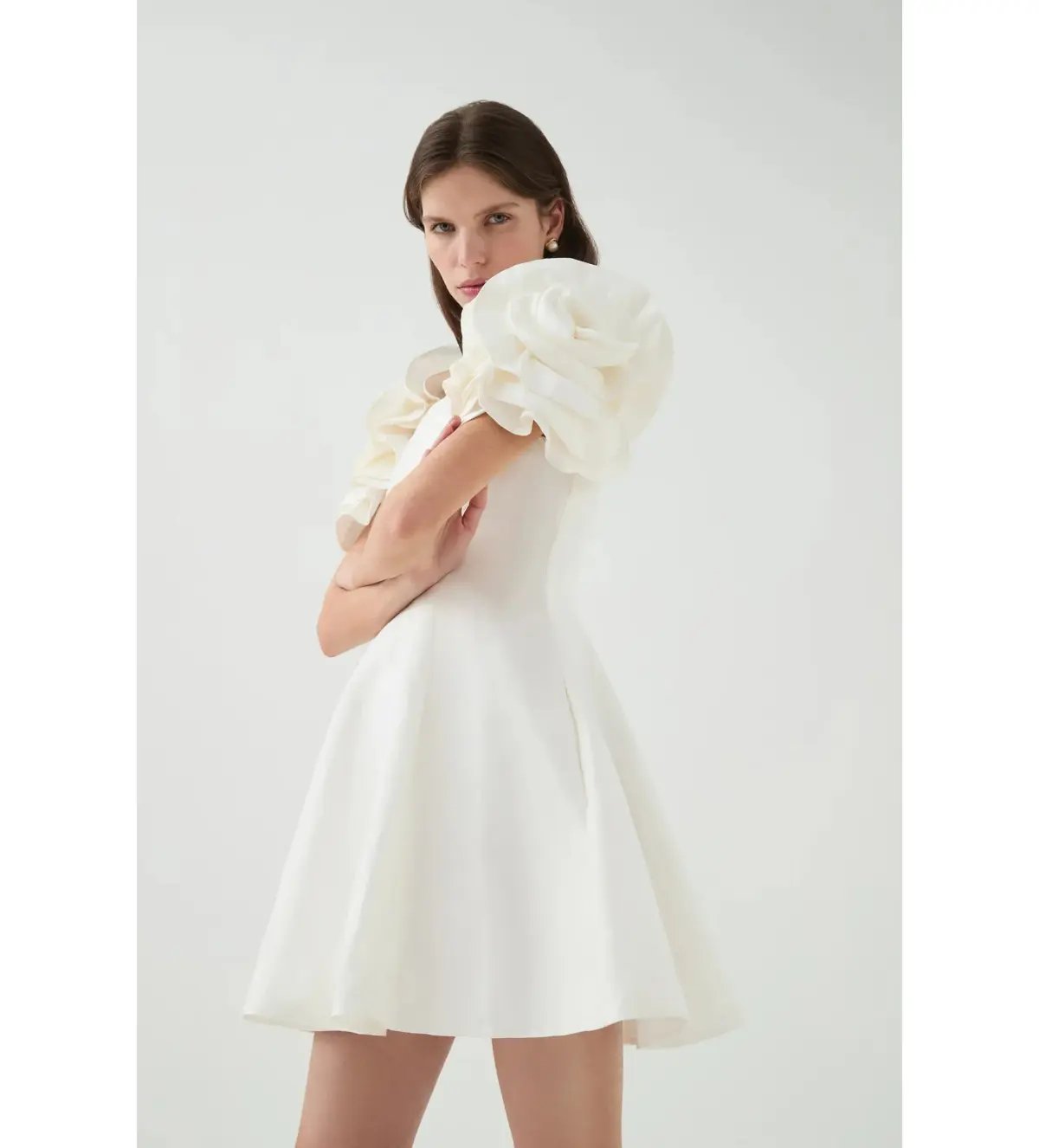 Aje Twyla Mini Dress Ivory Size AU 10 photo 2