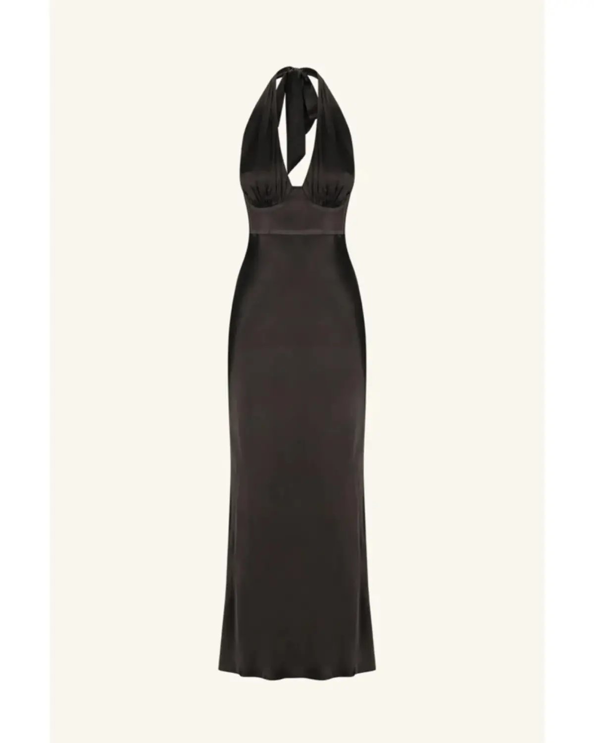 Shona Joy La Lune Halter Midi Dress Black Size AU 8 photo 5