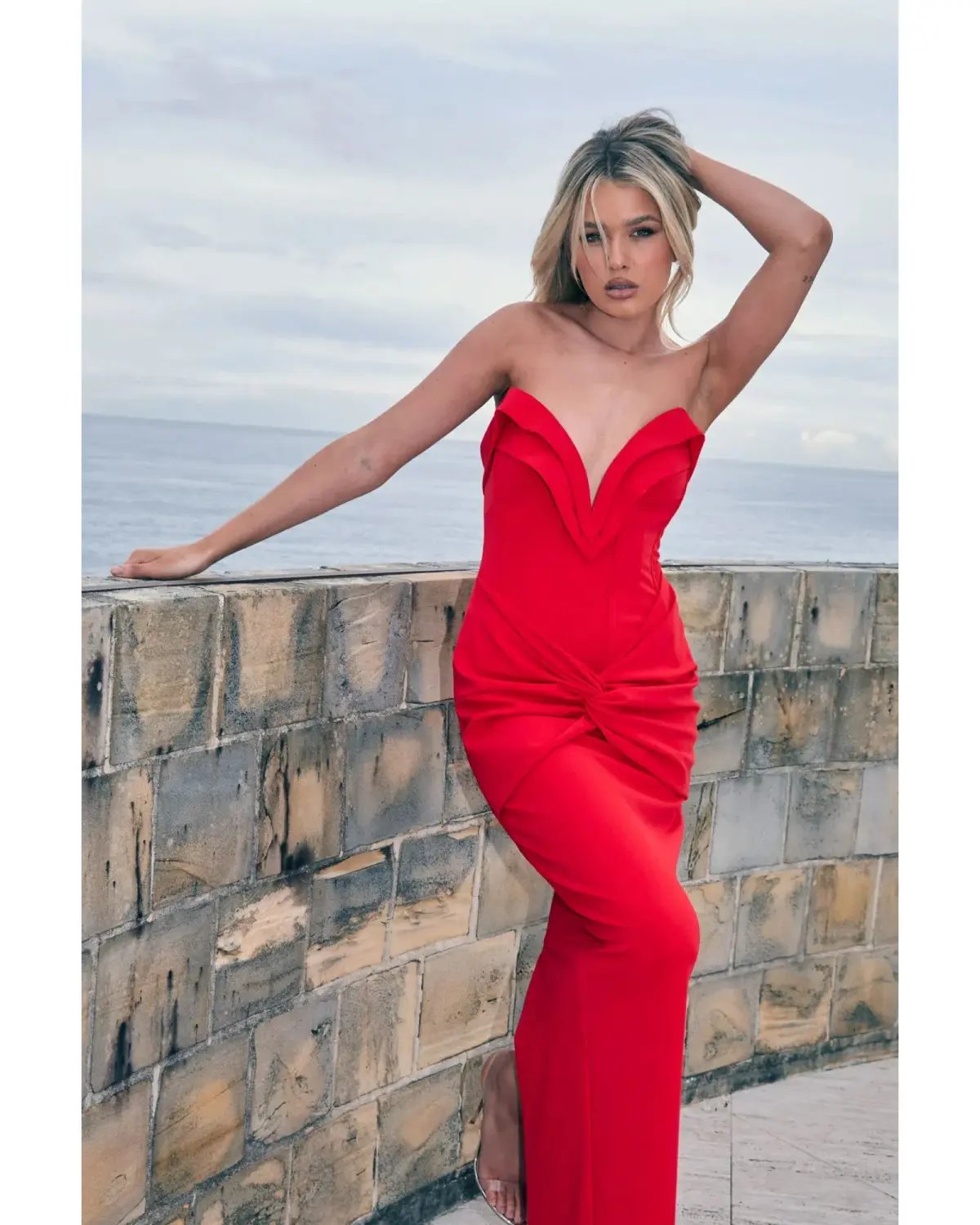 Bianca & Bridgett Adriana Dress Red Size AU 6 photo 3