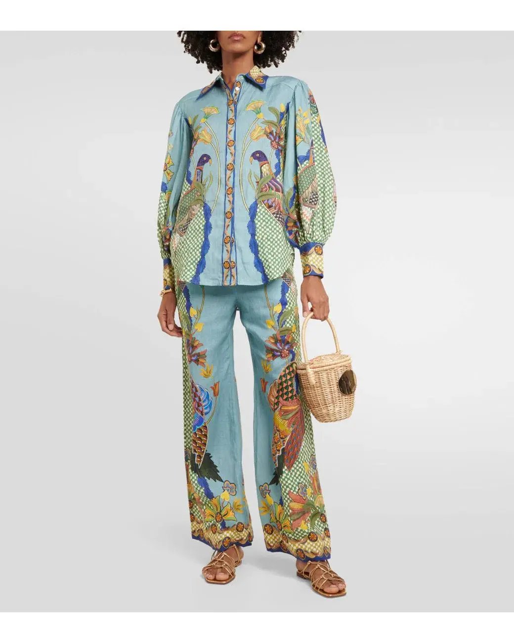Alemais Gilly Shirt & Pant Set Misty Blue Size AU 6 photo 8