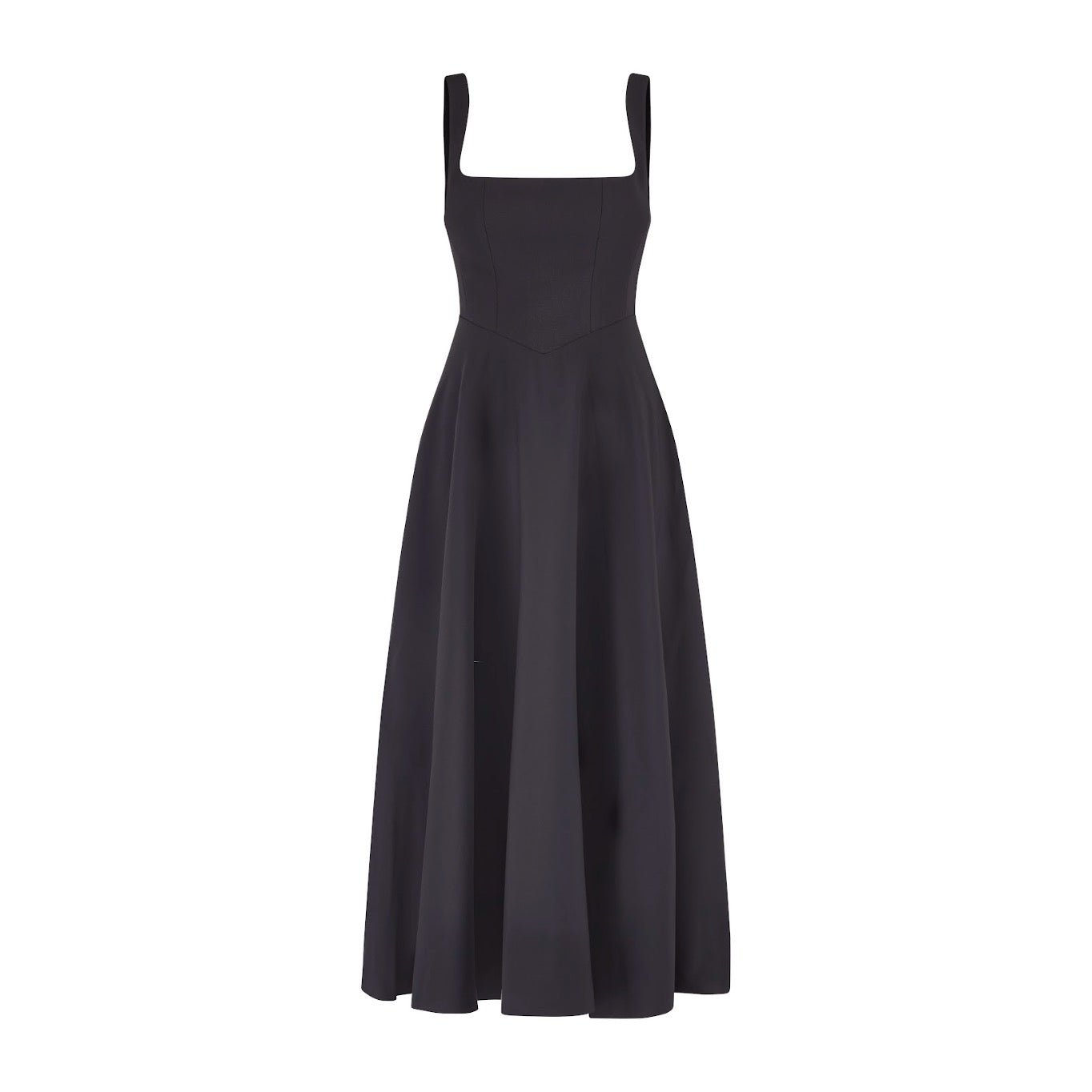 ODD MUSE THE ULTIMATE MUSE HIGH WAIST SQUARE NECK MIDI DRESS - BLACK photo 6