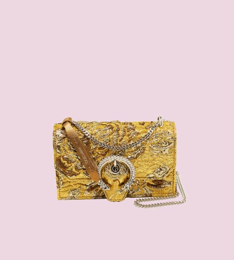 Jimmy Choo Brocade Chain Clutch Gold photo 2