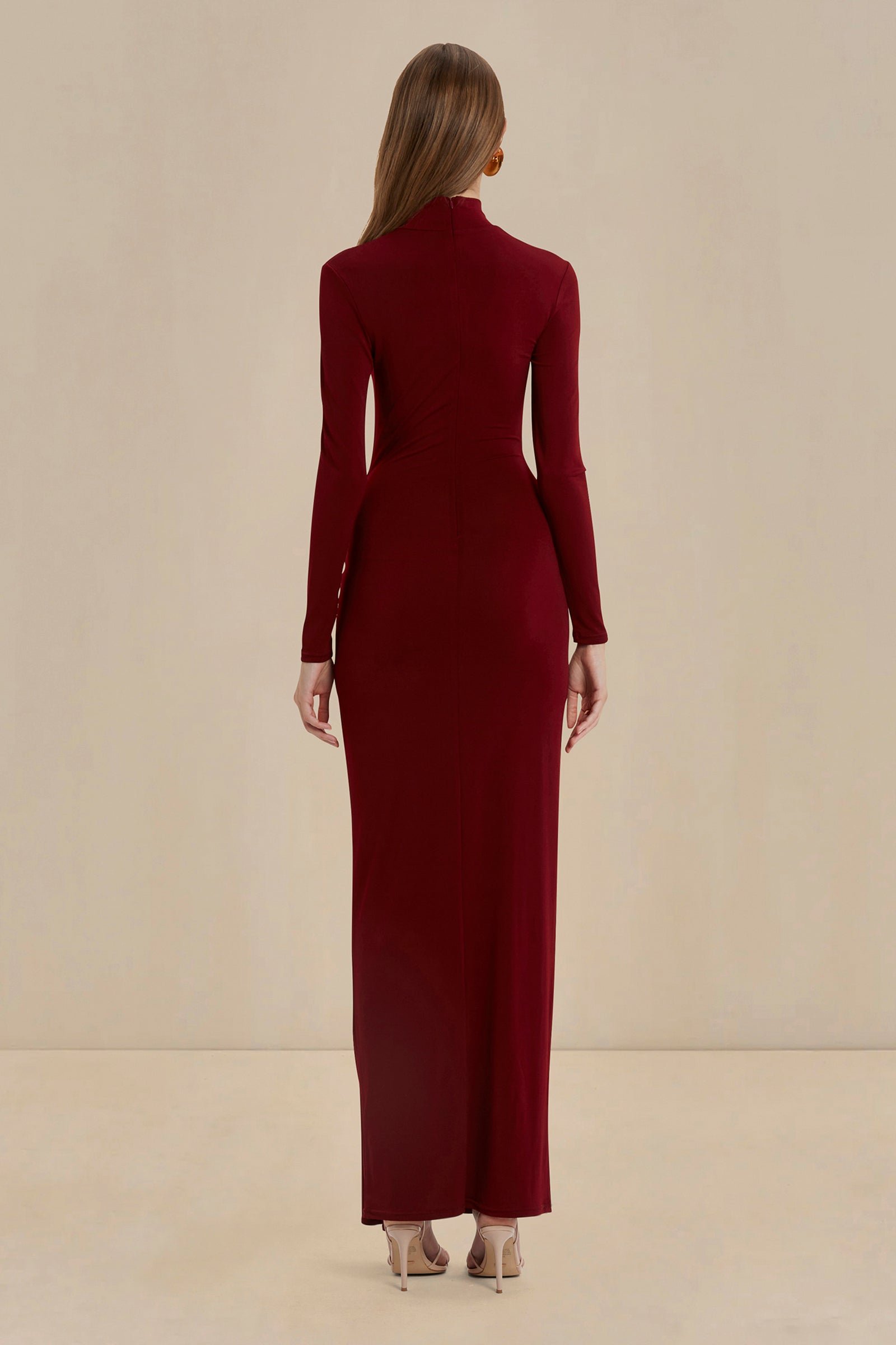 SONYA AURELIA GOWN - MERLOT photo 6