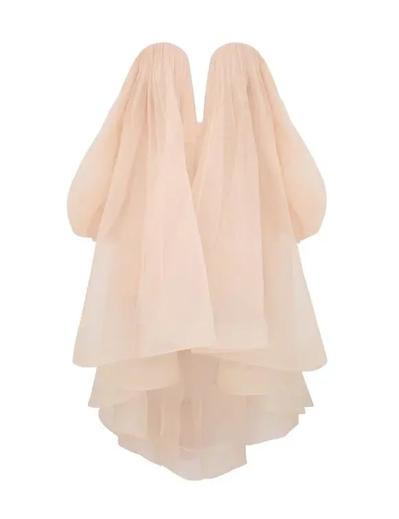 Zimmermann Crush Strapless Mini Dress Peach Size 1/Au 10 photo 2