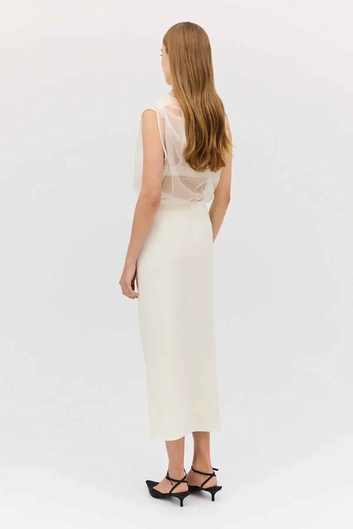 Bianca Spender Cream Organza Cezanne Top Size 10/M photo 7