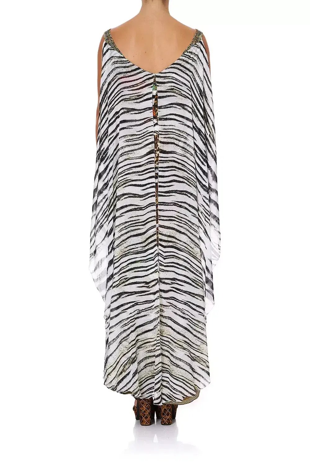 Camilla Cosmic Conflict Maxi Silk Dress Kaftan Size 14 photo 5