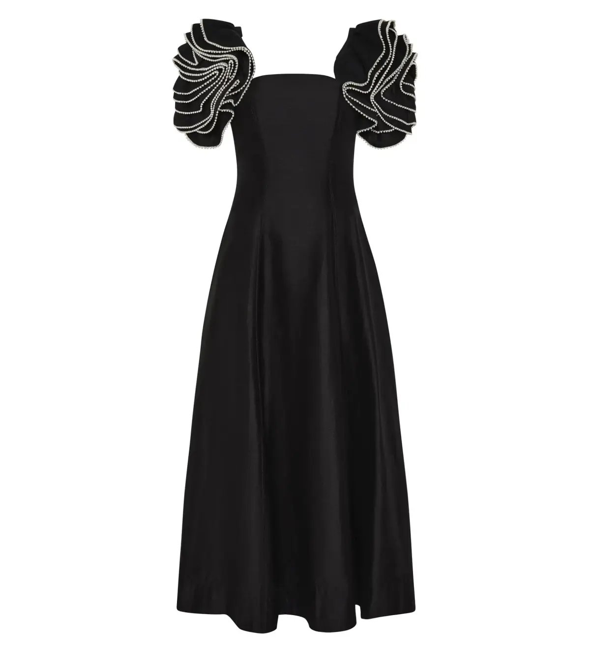 Aje Twyla Midi Dress Black Size 10 photo 7