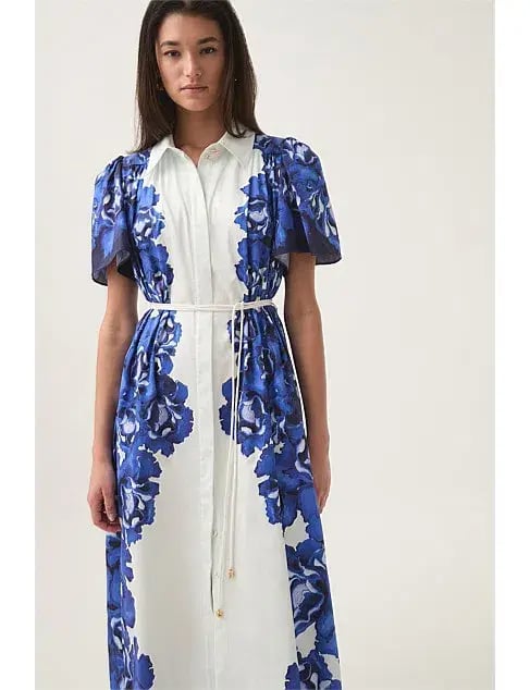 Aje Fernanda Midi Dress Multi Size 8 photo 2