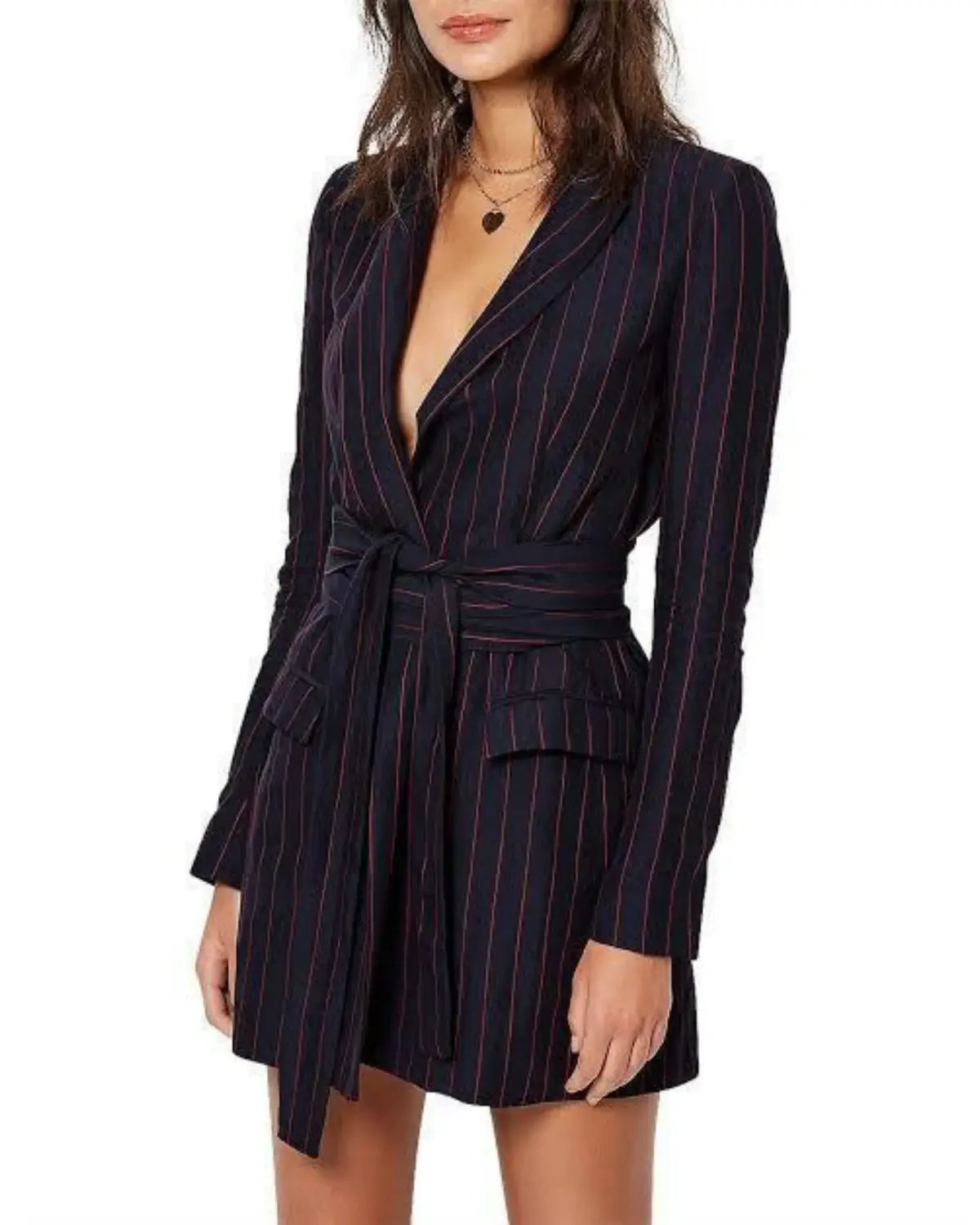 Bec & Bridge Mia Wrap Blazer Dress Blue Size AU 6 photo 3