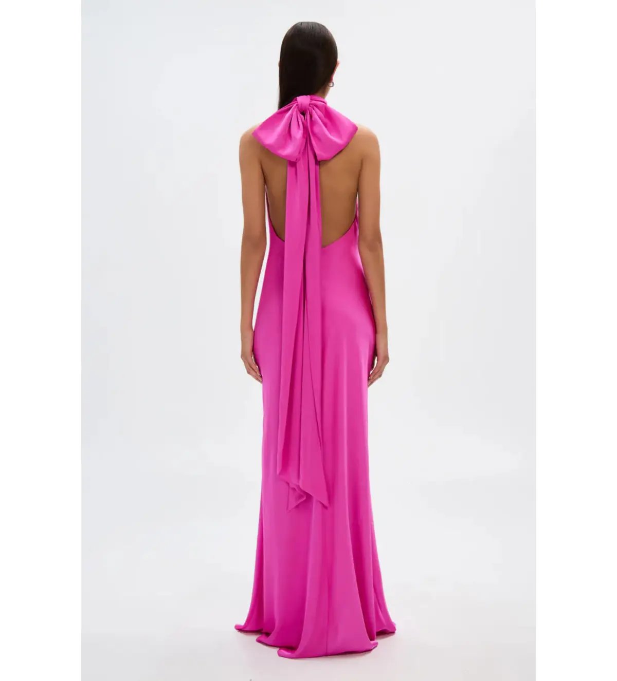 MISHA Evianna Satin Gown Pink Size 10 photo 4