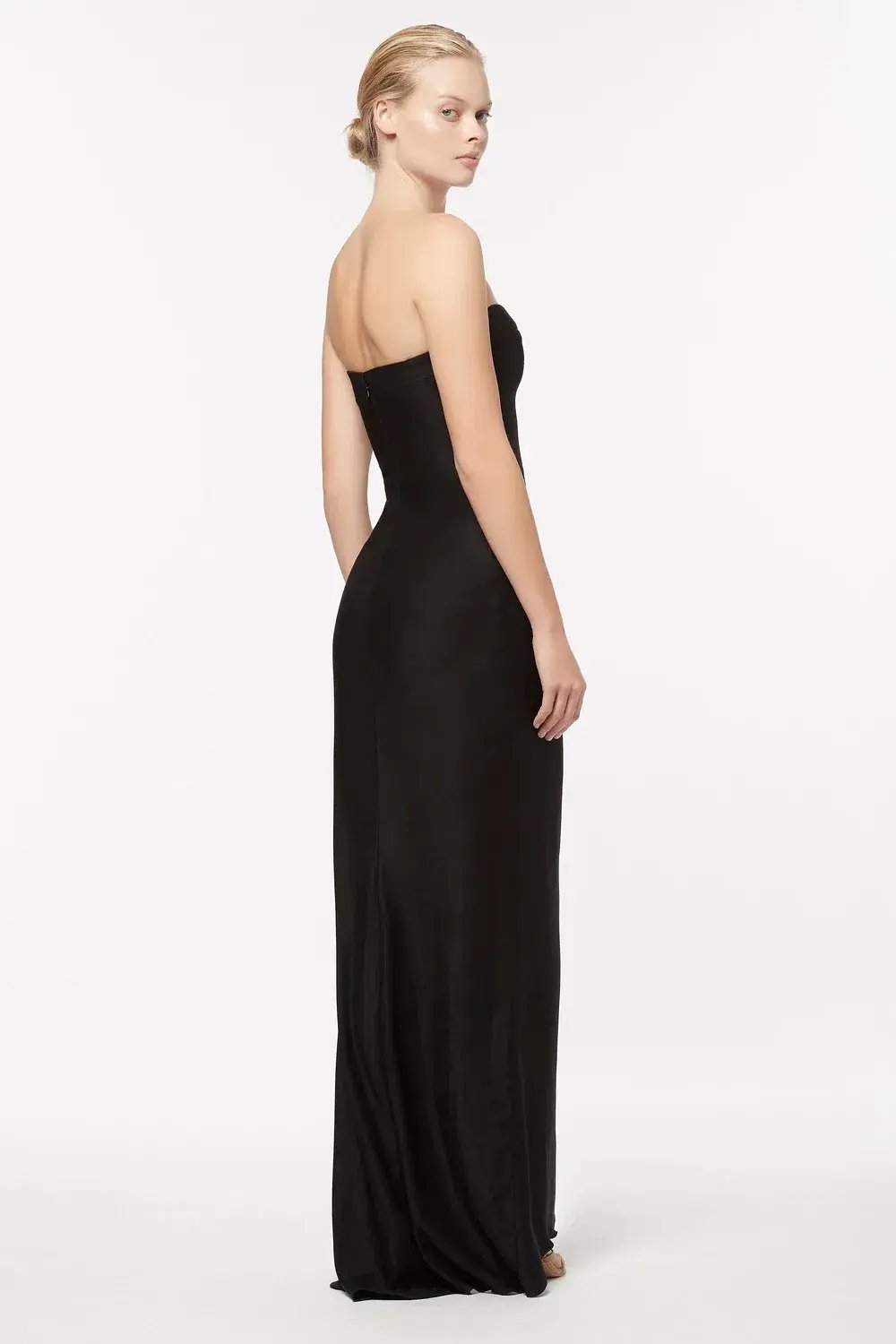 Manning Cartell Asymmetrical Games Strapless Gown Black Size 6 photo 4
