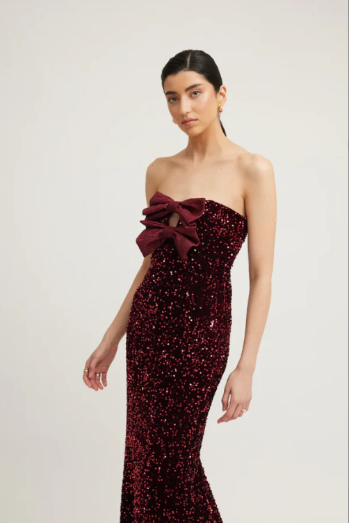 Tojhà Harlynne Dres Merlot Sequin photo 4