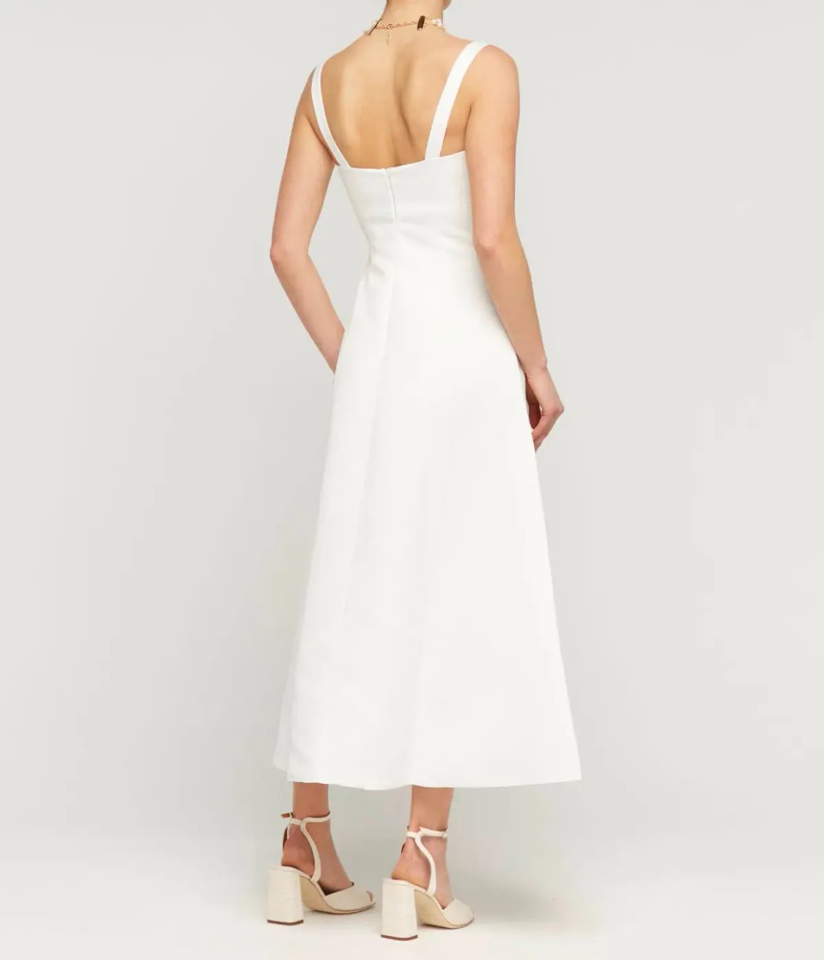 Leo Lin Odette Midi Dress Snow Size 8 photo 6