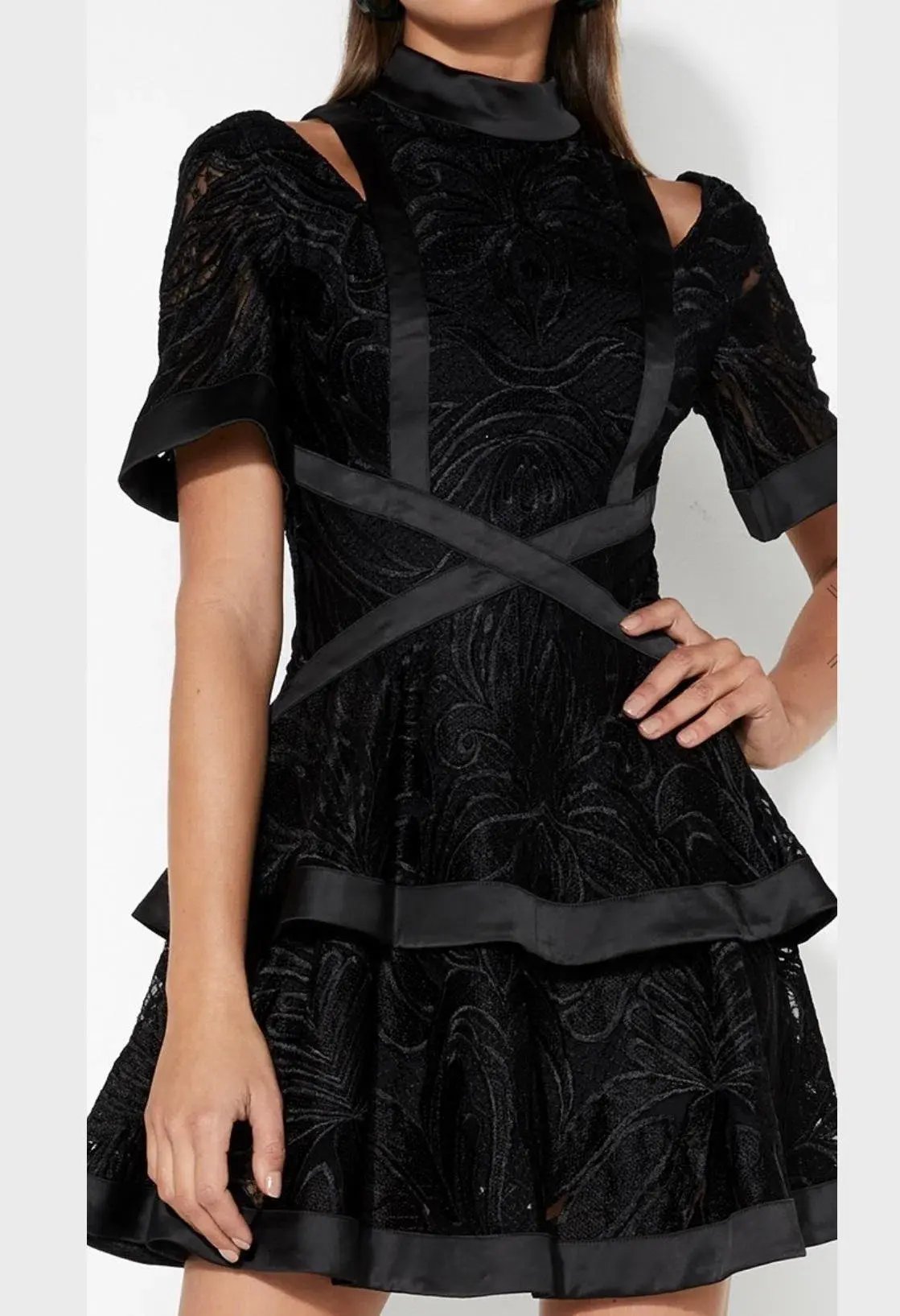 Mossman The Unapologetic Mini Dress Black Size 6 photo 3