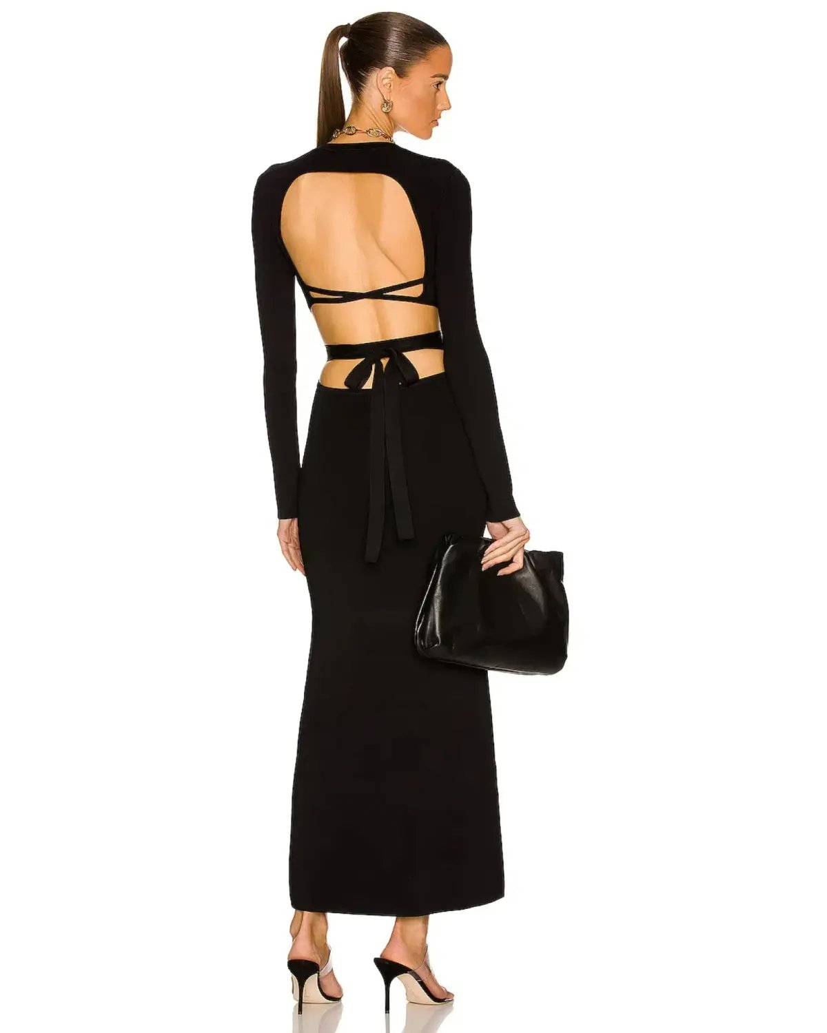 Sir the Label George Open Back Dress Black Size 2 / AU 10 photo 3