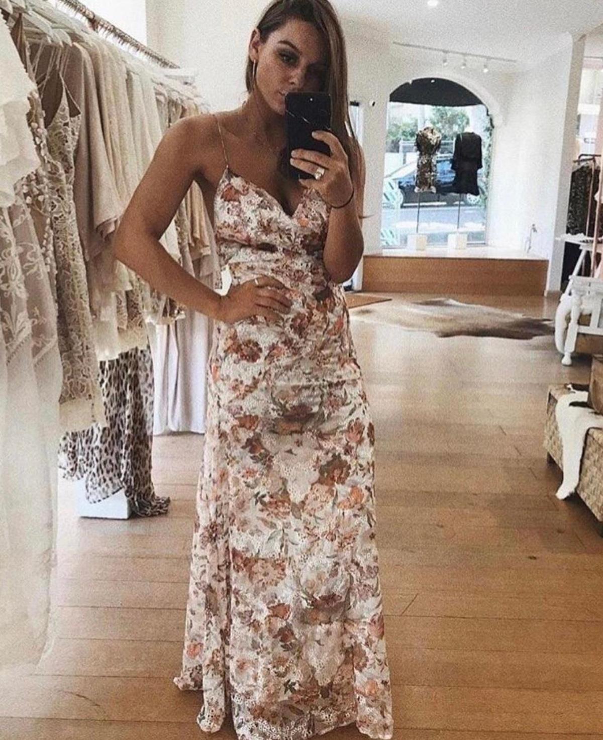 Winona Tigerlily Cowl Maxi Dress Print Size 8 photo 7