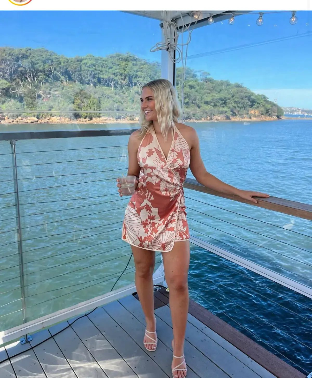 SIR The Label Como Twist Mini Dress in Paradiso Print Size 2 / AU 10 photo 4