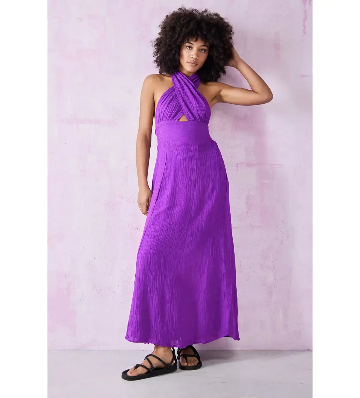 Faithfull The Brand Tropiques Maxi Dress Violet size 10 photo 3