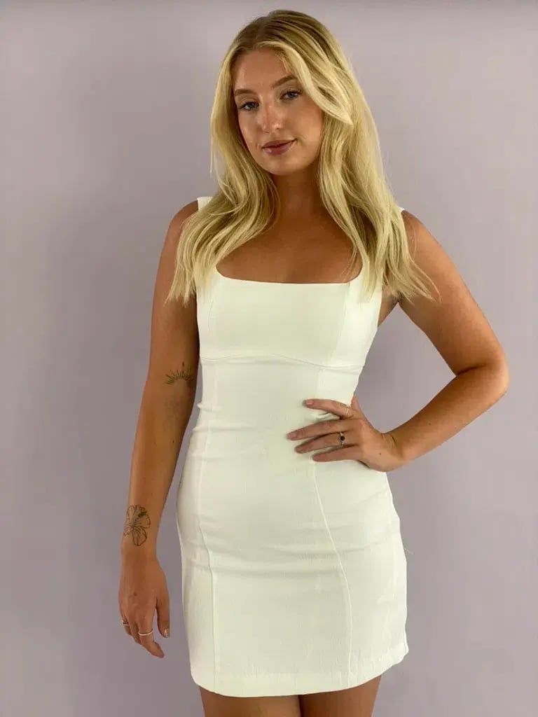Kookai Oyster Bustier Mini Dress Tapioca Size 10 photo 6