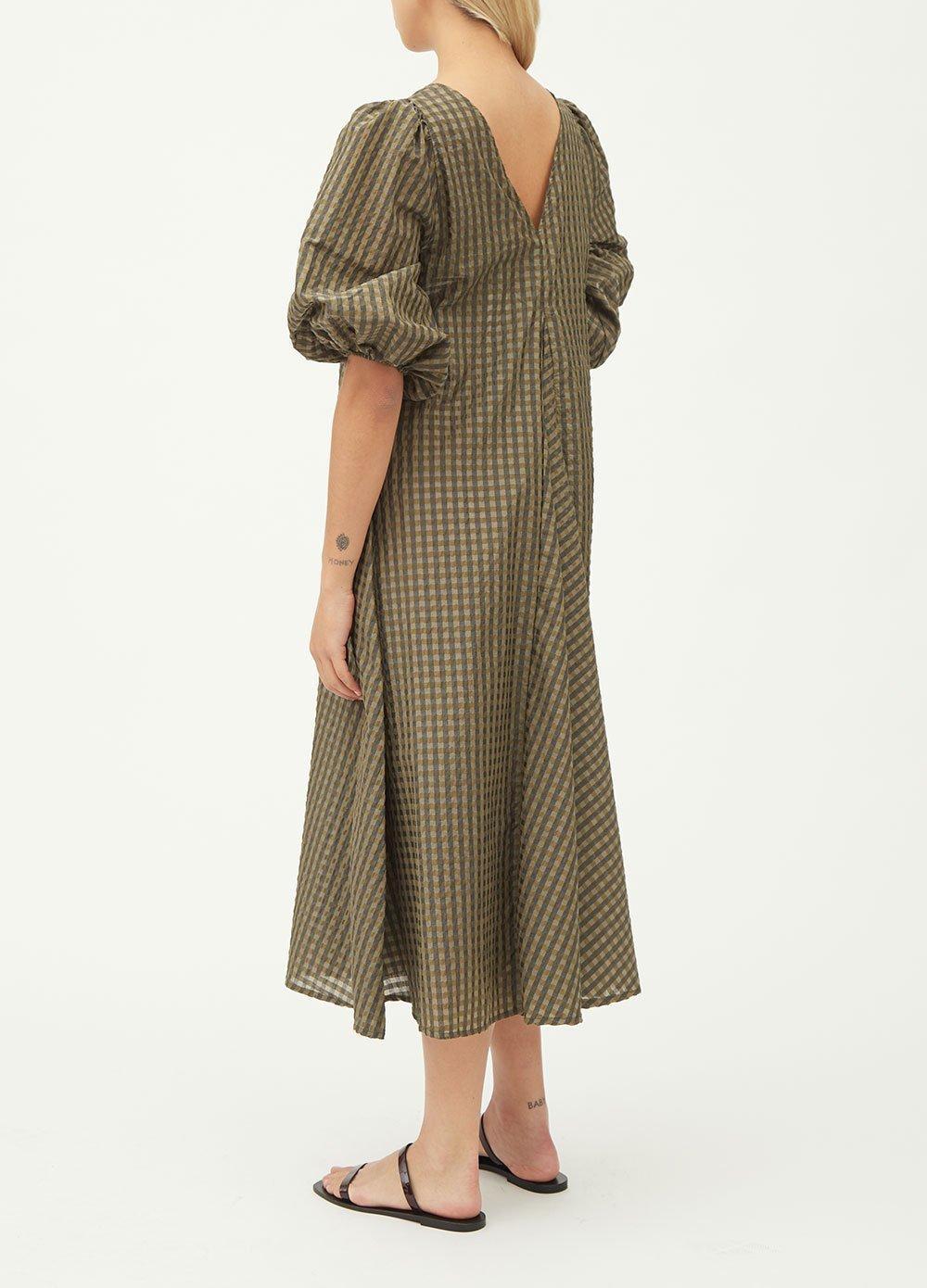 Ganni Seersucker Check Dress size 40 photo 3