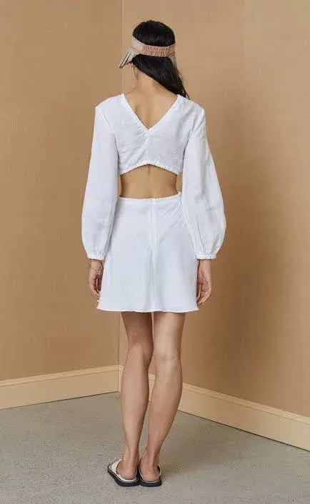 Bec & Bridge Madeline Mini Dress Ivory White Size AU 10 photo 3