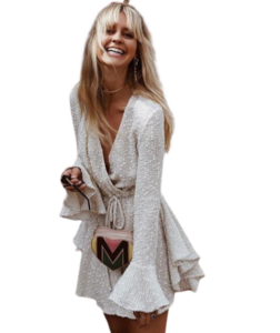 Shona Joy Aimee Frill Cuff Drawstring Mini Dress photo 6