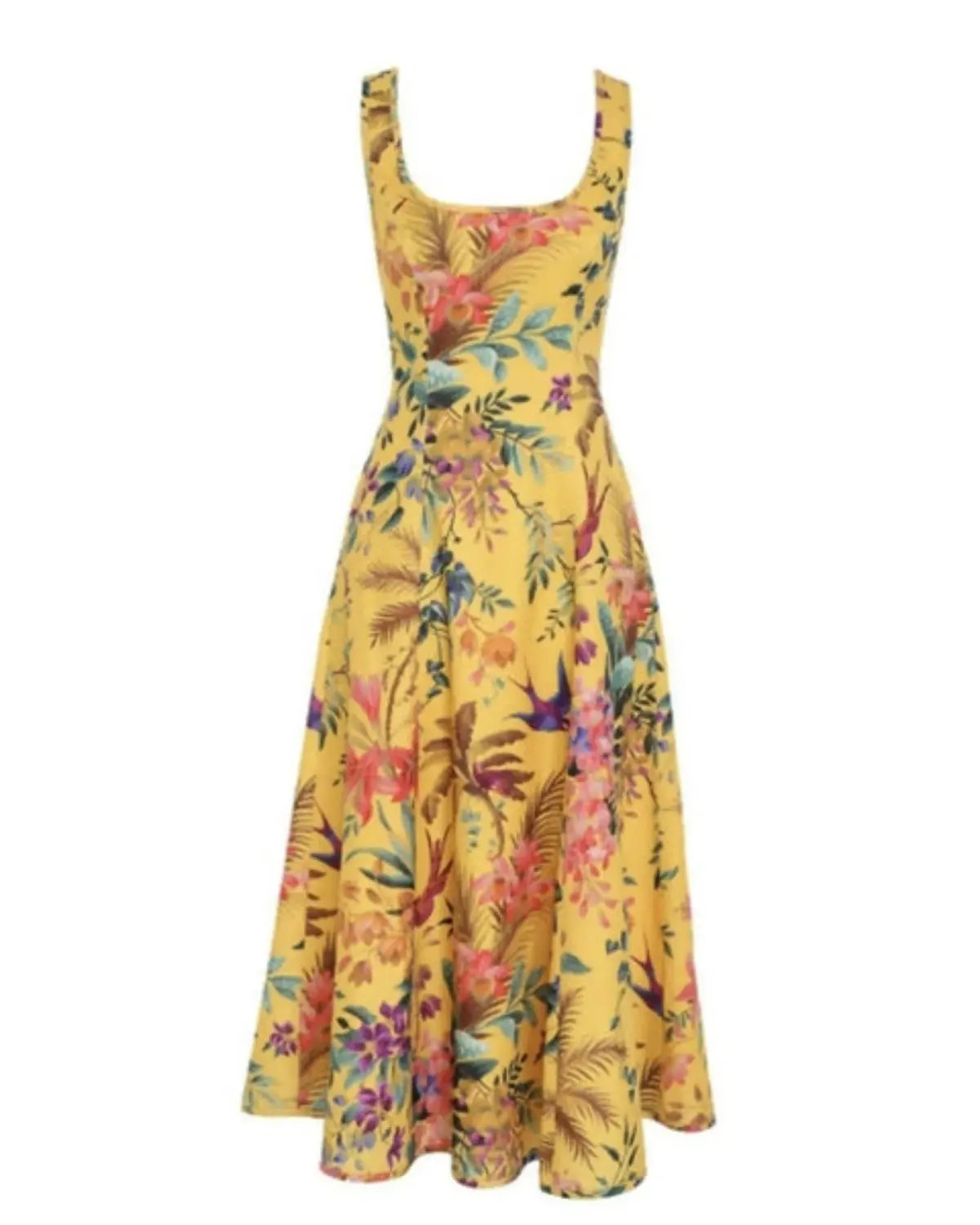 Zimmermann Tropicana Cut Out Midi Dress Mango Floral 0P / AU 6 photo 3